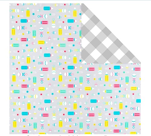 Reg / Papel / Reversible Wrapping Paper, Baby Love (Pack of 3, 120 sq. ft.)(11.15 mts2 x rollo) (Venta Individual) Hallmark
