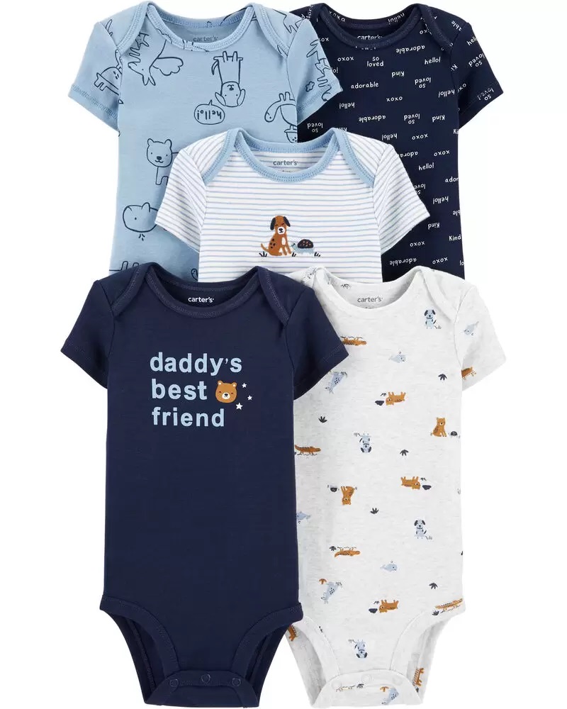 BB / 18M / Bodysuits / Multi/ 5-Pack Slogan Original Bodysuits