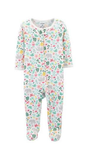 [115G554] BG /  0M / Multi  / Floral Zip-Up Thermal Sleep & Play / 115G554 / Carter'sñ-