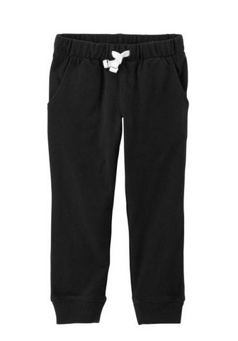 Black Pull-On French Terry Joggers