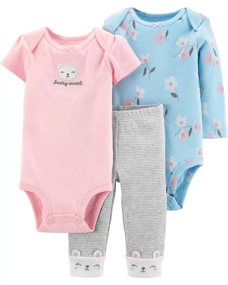 [17646810] BG /  3M / Set / 3-Piece Bear Little Character Set / Pink/Blue / Carter's