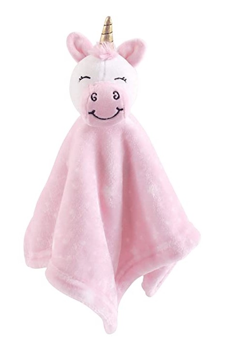 [AMA-0222] BG / Acc / Animal Face Security Blanket / Pink Unicorn / One Size / Hudson (14"x14")