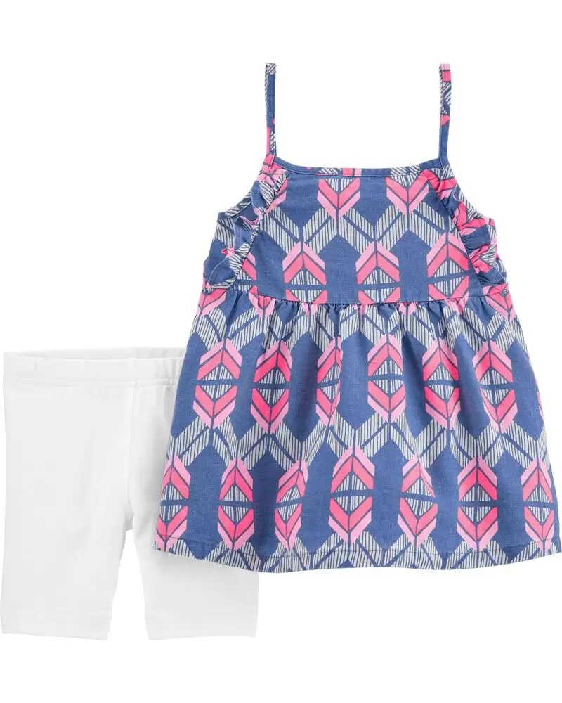 [2I472910] TG / 3T / Set / 2-Piece Geo Print Tank & Playground Short Set / Multi / Carter's