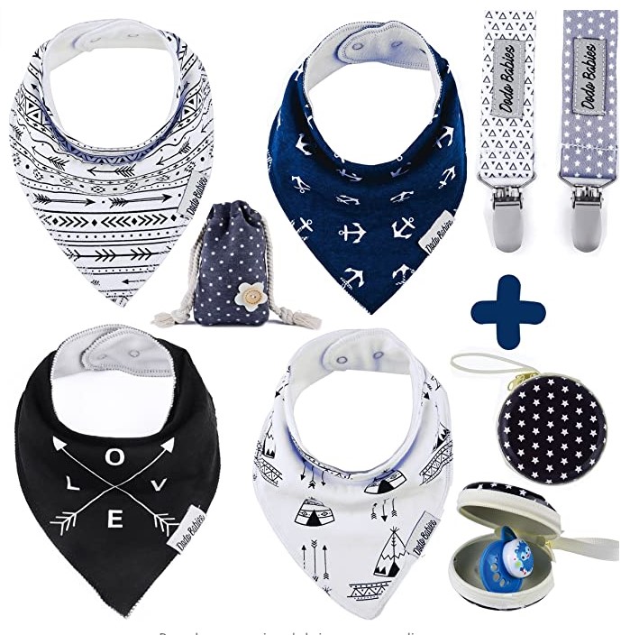 [AMA-0299] BB / Acc / Bandanas, clips p/chupetas , estuche p/chupeta, bolso (no incluye chupeta)